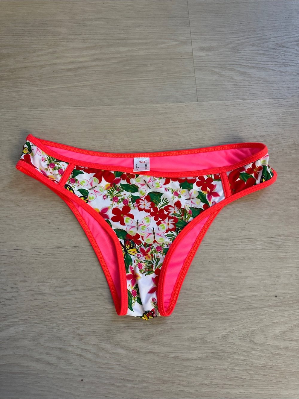 Floral Neon Pink Women's Bikini Bottom - Tropical Print